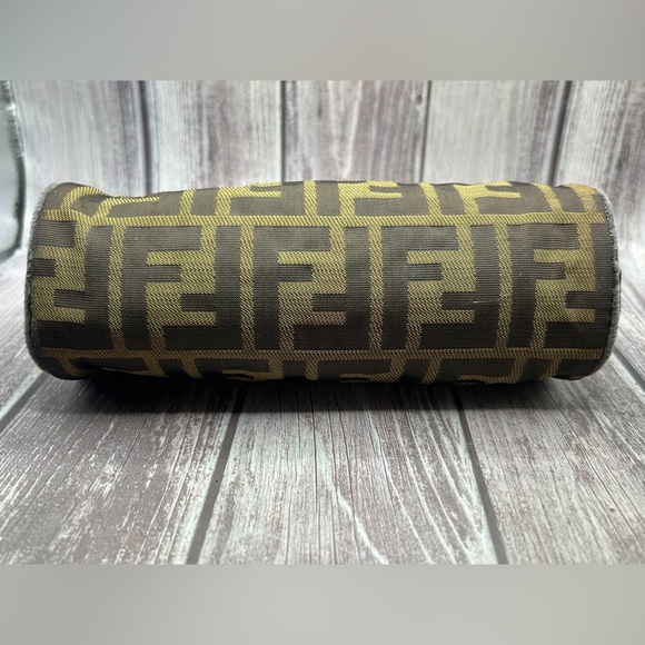 FENDI Zucca Vintage Mini Baguette Barrel Bag Top Handle Handbag RARE - Picture 4 of 16